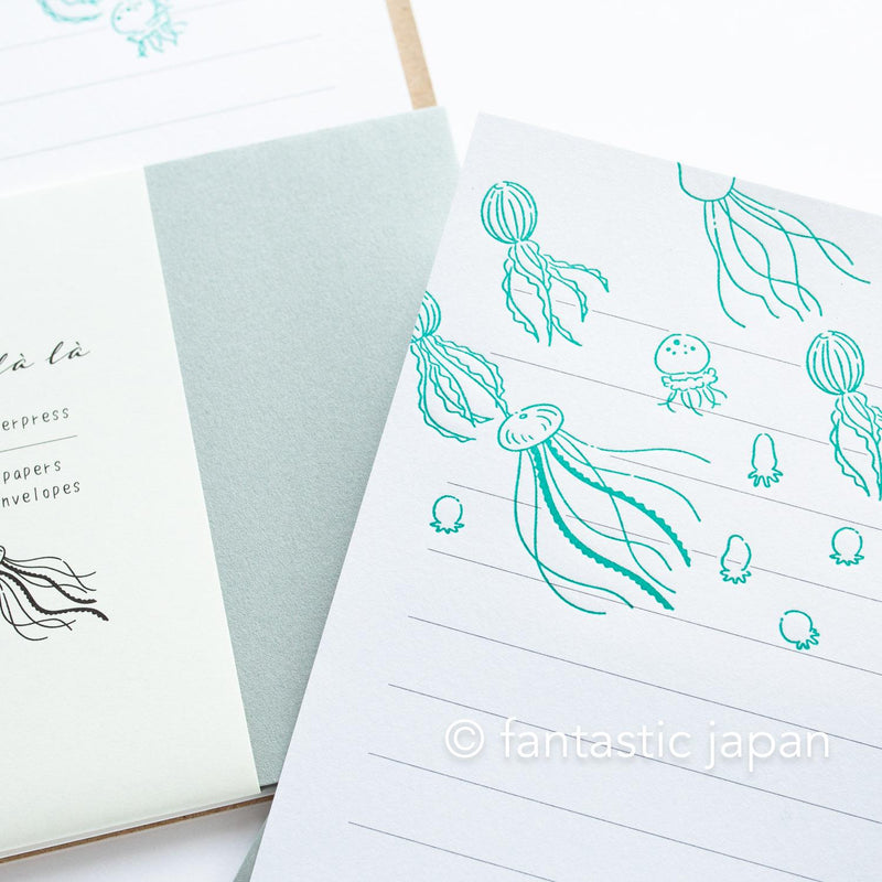 Letterpress letter set / ah la la  -jellyfish- by EL COMMUN