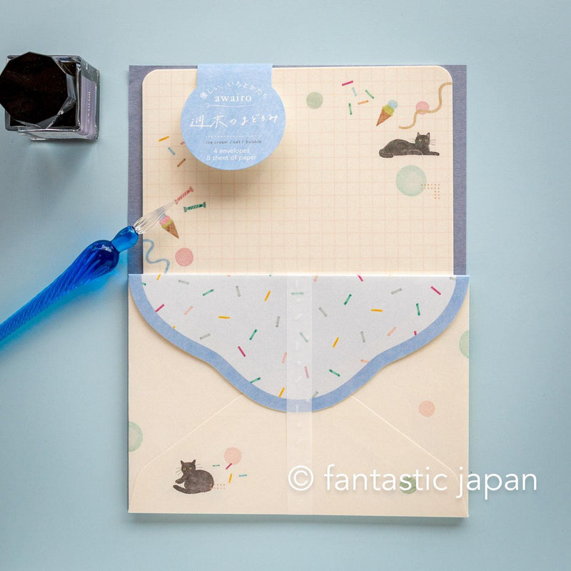 Japanese Washi letter set / awairo -slumber-