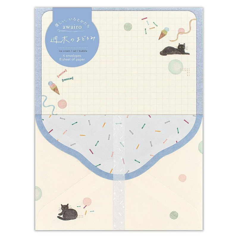 Japanese Washi letter set / awairo -slumber-