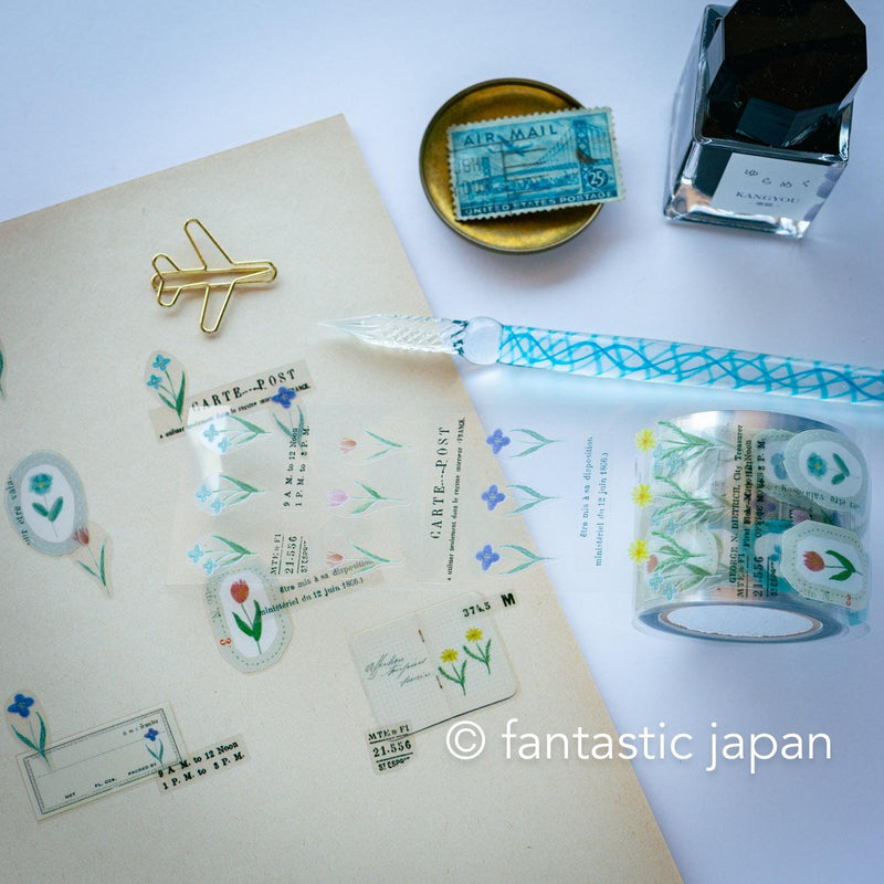 YOHAKU clear roll sticker -garden-