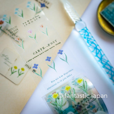 YOHAKU clear roll sticker -garden-
