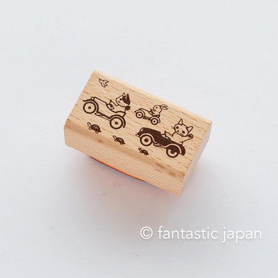 Pottering cat stamp large -pedal car-