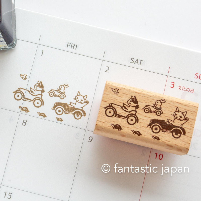 Pottering cat stamp large -pedal car-
