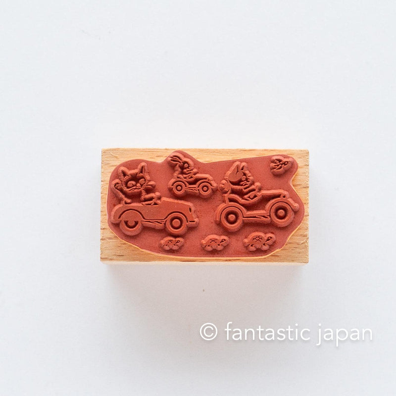 Pottering cat stamp large -pedal car-