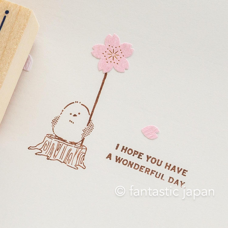 Rubber stamp / The buddy of masking tapes -long tailed tit-