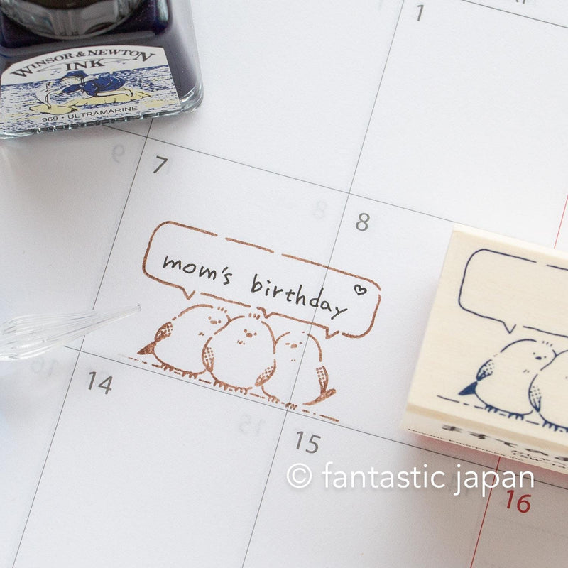 Rubber stamp -chatting-