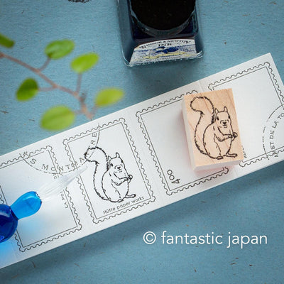 Hütte paper works Stamp -Japanese squirrel-