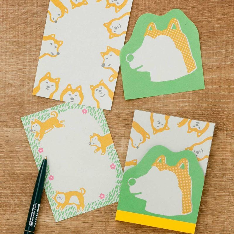 Hightide straw paper memo pad -dog-