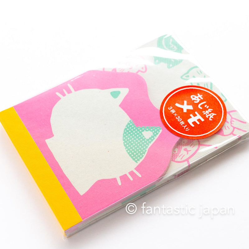 Hightide straw paper memo pad -cat-