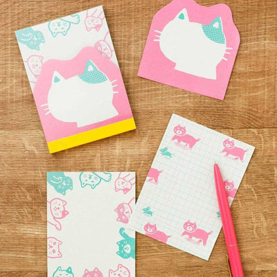 Hightide straw paper memo pad -cat-