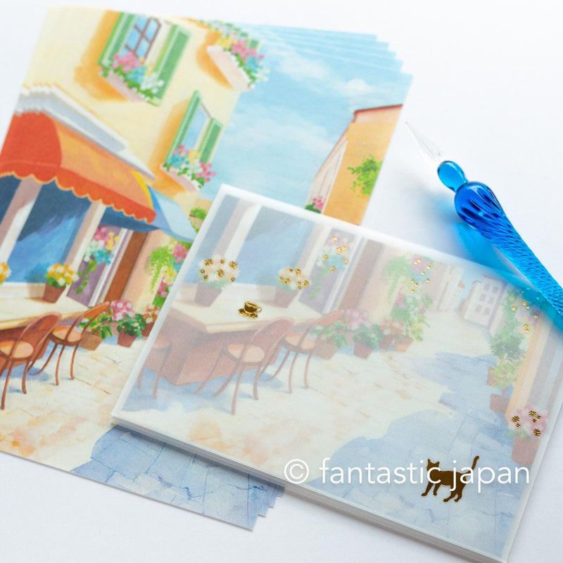 Translucent  Scenery Letter set -Cat and cafe-