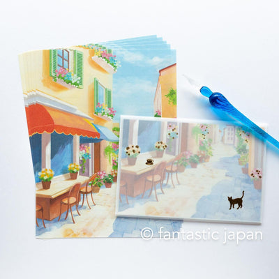 Translucent  Scenery Letter set -Cat and cafe-