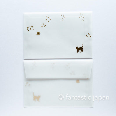 Translucent  Scenery Letter set -Cat and cafe-