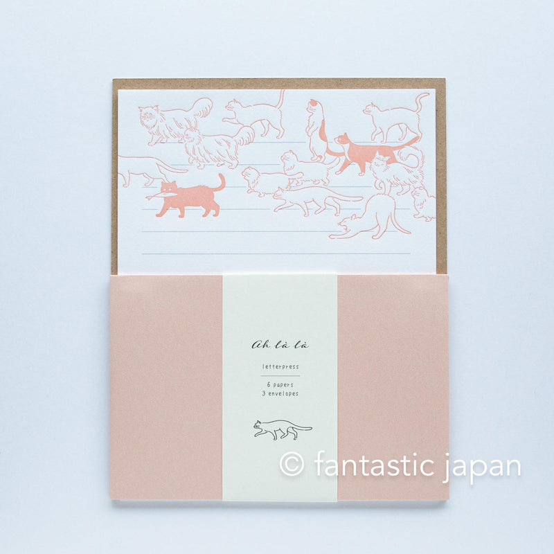 Letterpress letter set / ah la la  -cats- by EL COMMUN