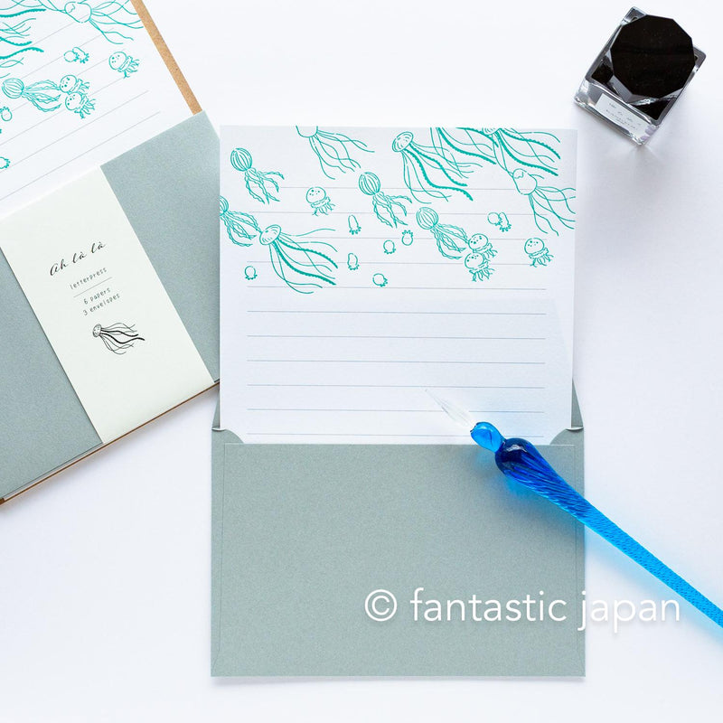 Letterpress letter set / ah la la  -jellyfish- by EL COMMUN