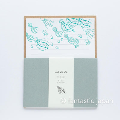 Letterpress letter set / ah la la  -jellyfish- by EL COMMUN