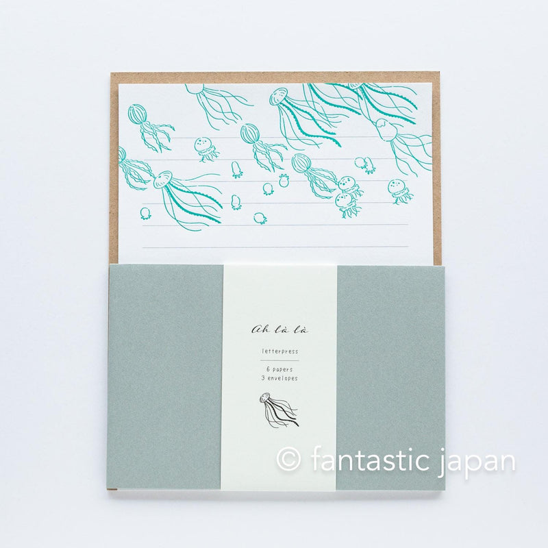 Letterpress letter set / ah la la  -jellyfish- by EL COMMUN