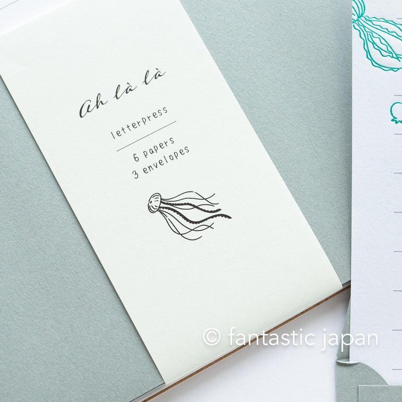 Letterpress letter set / ah la la  -jellyfish- by EL COMMUN