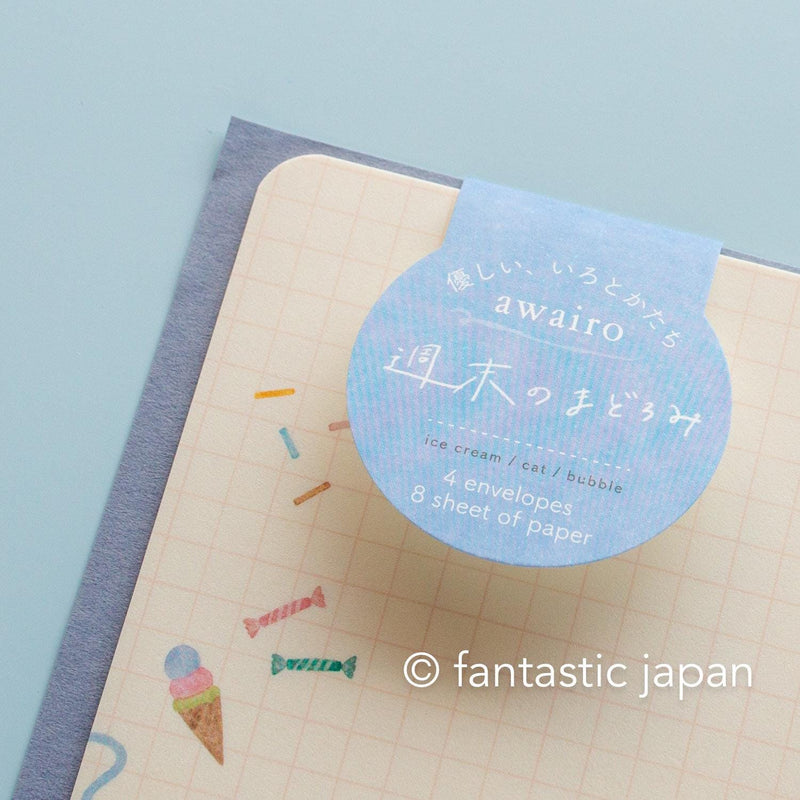 Japanese Washi letter set / awairo -slumber-