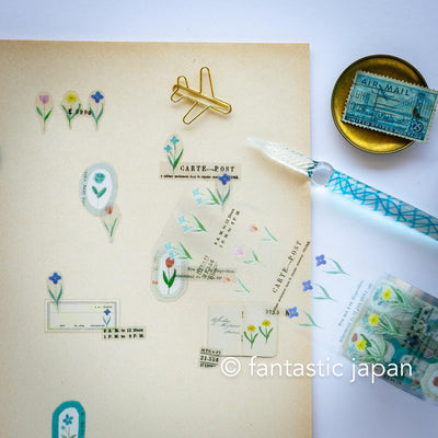YOHAKU clear roll sticker -garden-