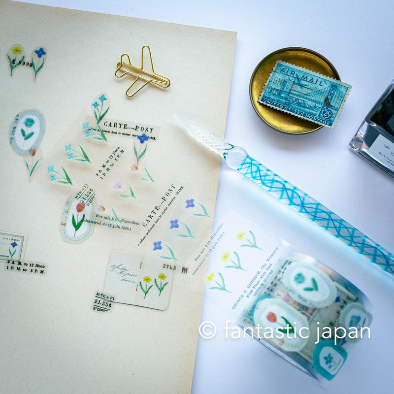 YOHAKU clear roll sticker -garden-