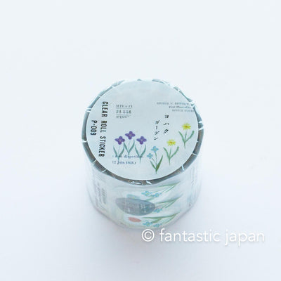YOHAKU clear roll sticker -garden-