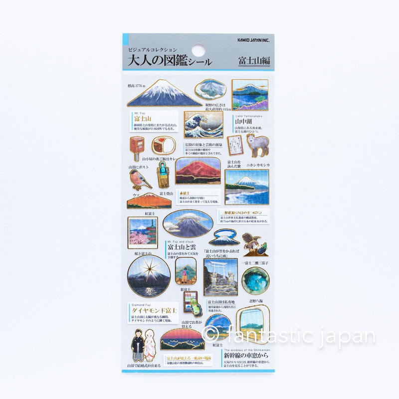 Gold foil visual collection sticker -Mt. Fuji-
