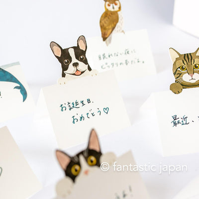 Diecut stand message pad -red tabby cat-