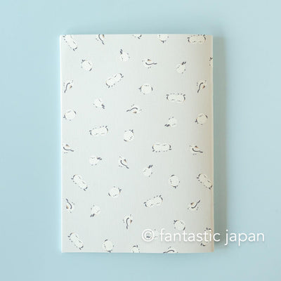 A5 size everyday notebook -long tailed tit-