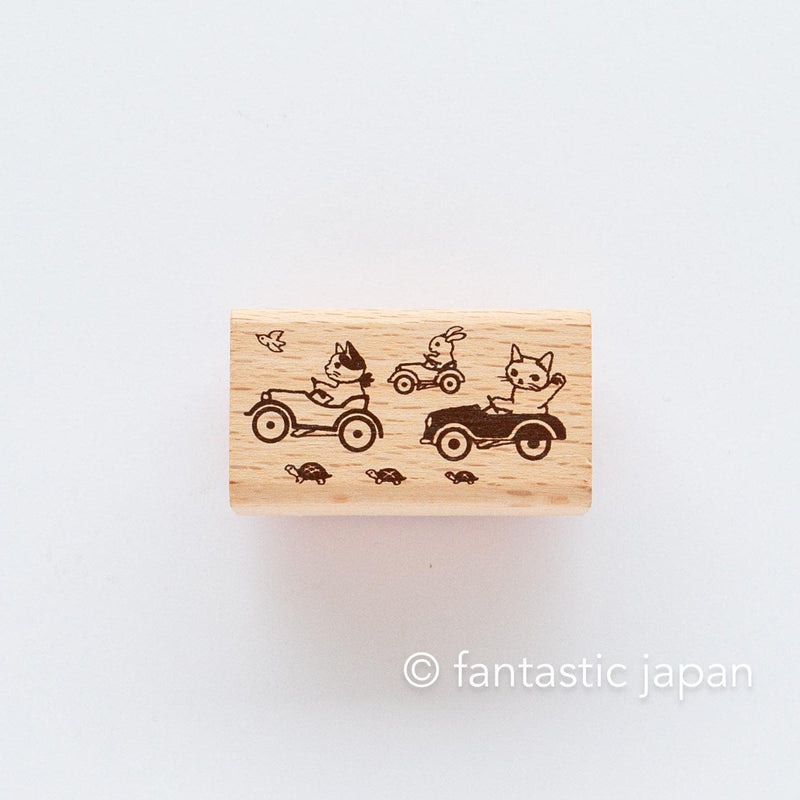 Pottering cat stamp large -pedal car-