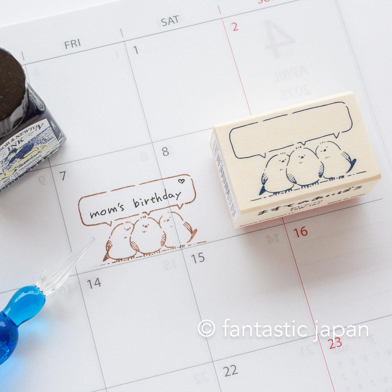 Rubber stamp -chatting-