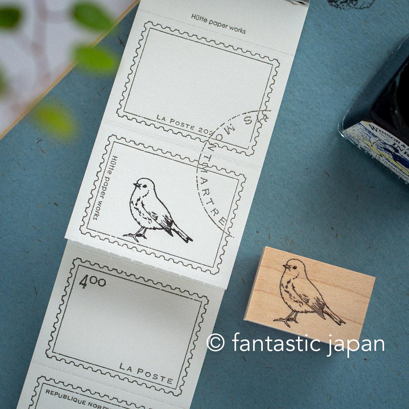 Hütte paper works Stamp -Tarsiger cyanurus-