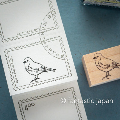 Hütte paper works Stamp -Tarsiger cyanurus-