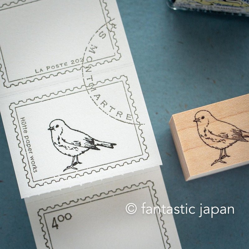Hütte paper works Stamp -Tarsiger cyanurus-