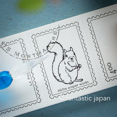 Hütte paper works Stamp -Japanese squirrel-