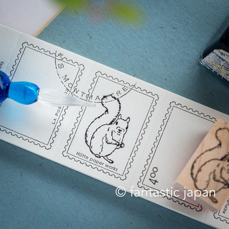 Hütte paper works Stamp -Japanese squirrel-
