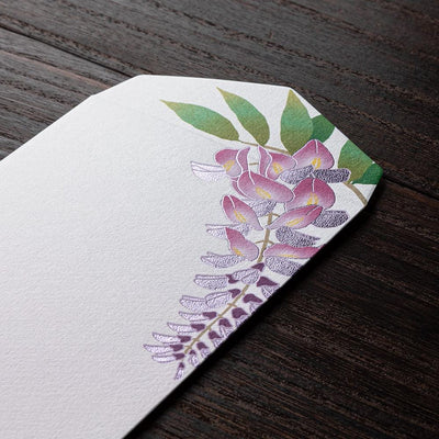 Japanese Iyo washi letter pad and envelops -wisteria-