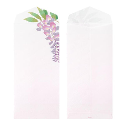 Japanese Iyo washi letter pad and envelops -wisteria-