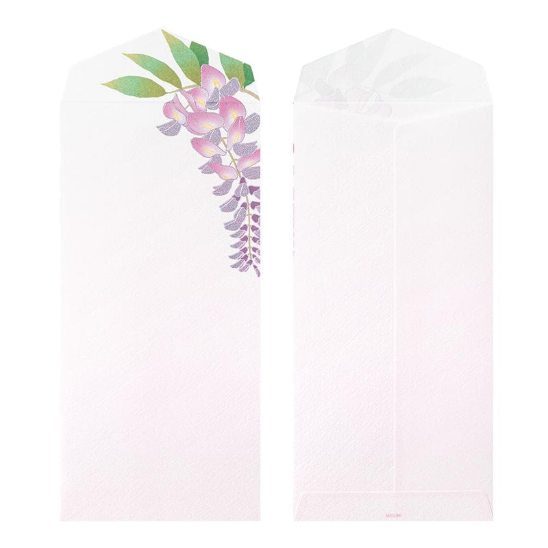 Japanese Iyo washi letter pad and envelops -wisteria-