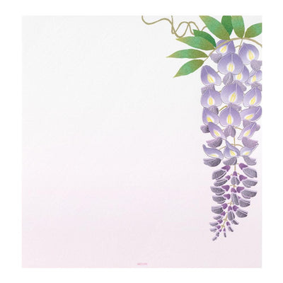 Japanese Iyo washi letter pad and envelops -wisteria-