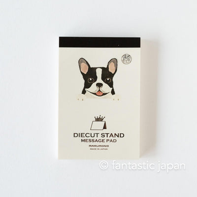 Diecut stand message pad -french bulldog-