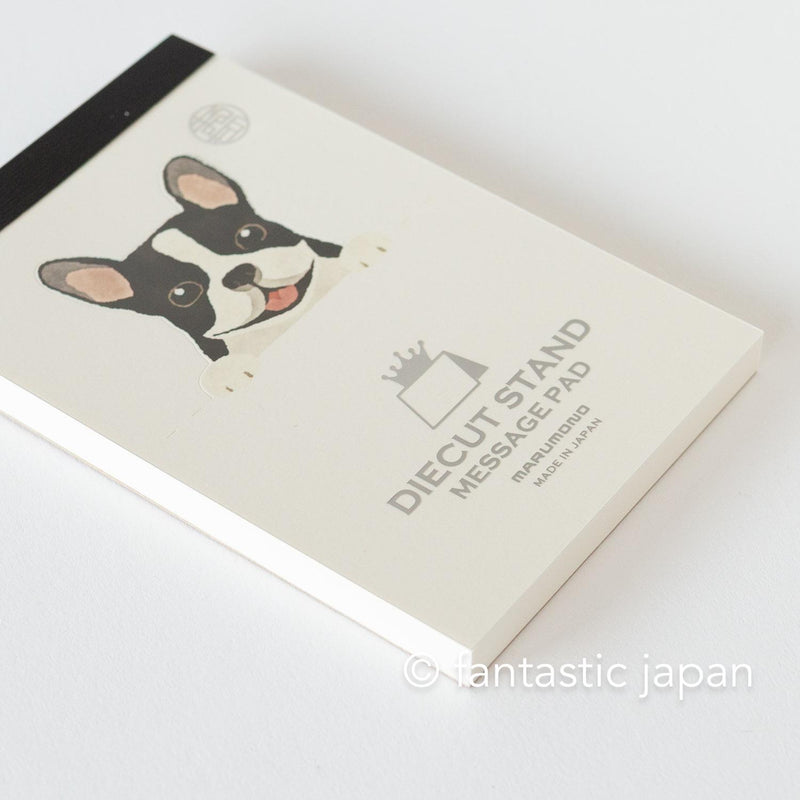 Diecut stand message pad -french bulldog-