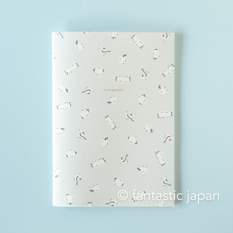 A5 size everyday notebook -long tailed tit-