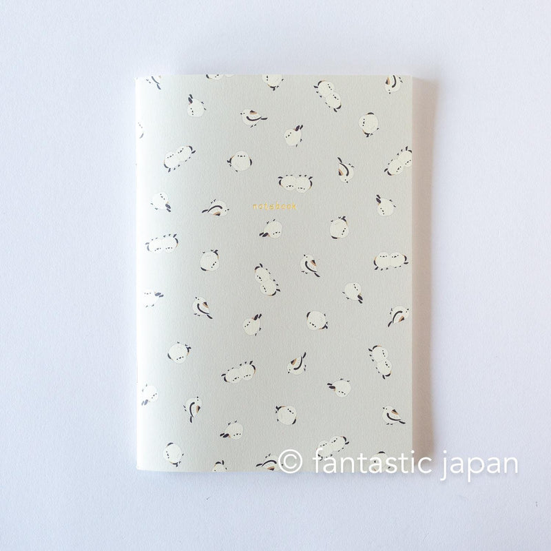 A5 size everyday notebook -long tailed tit-