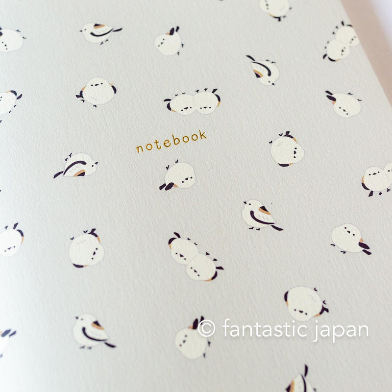 A5 size everyday notebook -long tailed tit-
