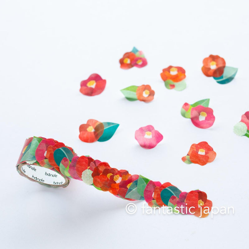 bande Masking Washi Roll Sticker -camellia-