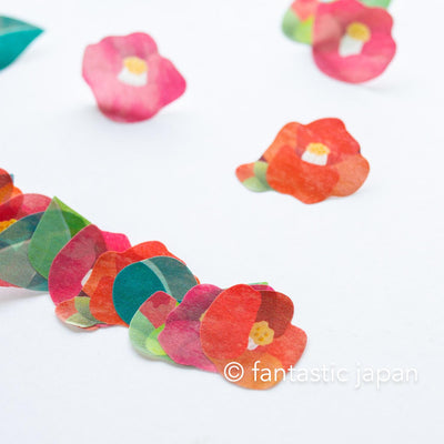 bande Masking Washi Roll Sticker -camellia-