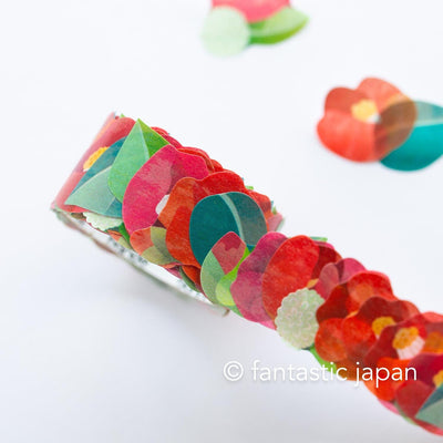 bande Masking Washi Roll Sticker -camellia-