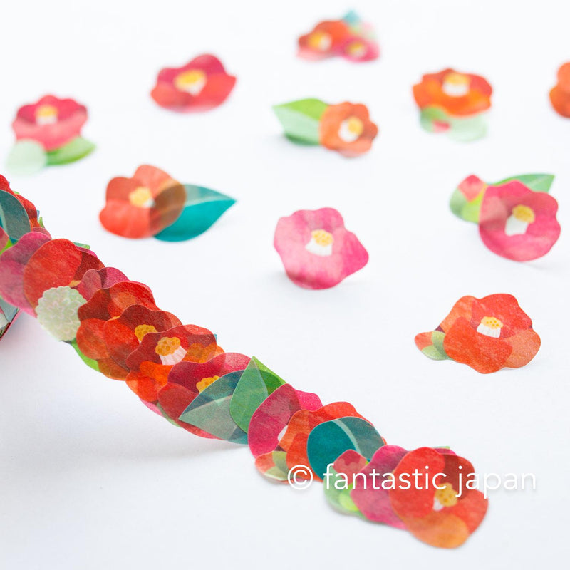 bande Masking Washi Roll Sticker -camellia-