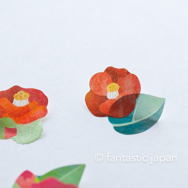 bande Masking Washi Roll Sticker -camellia-
